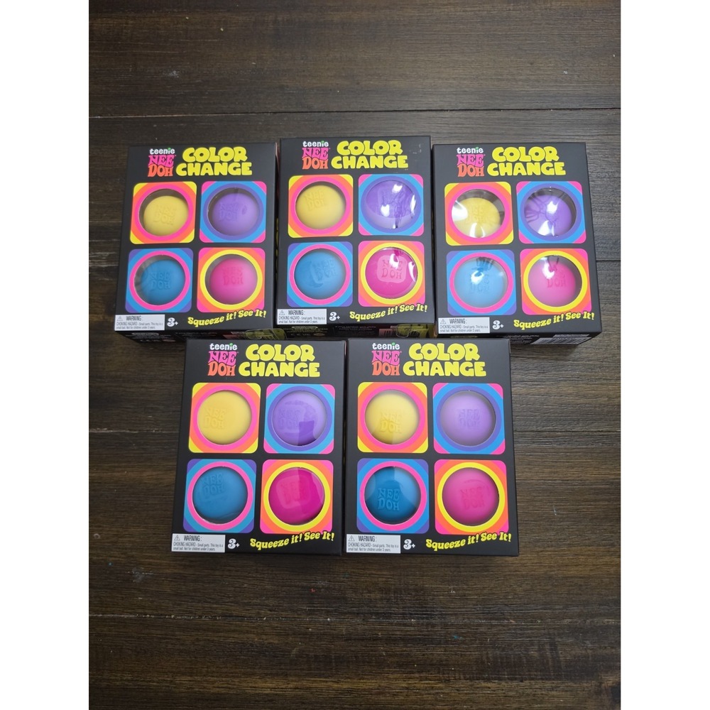Schylling TEENIE NEEDOH COLOR CHANGE 4 Pack LOT OF 5 NEW SEALED Sensory